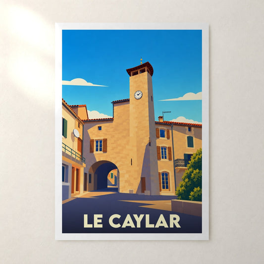 Affiche Le Caylar – sans cadre, accrochée au mur
