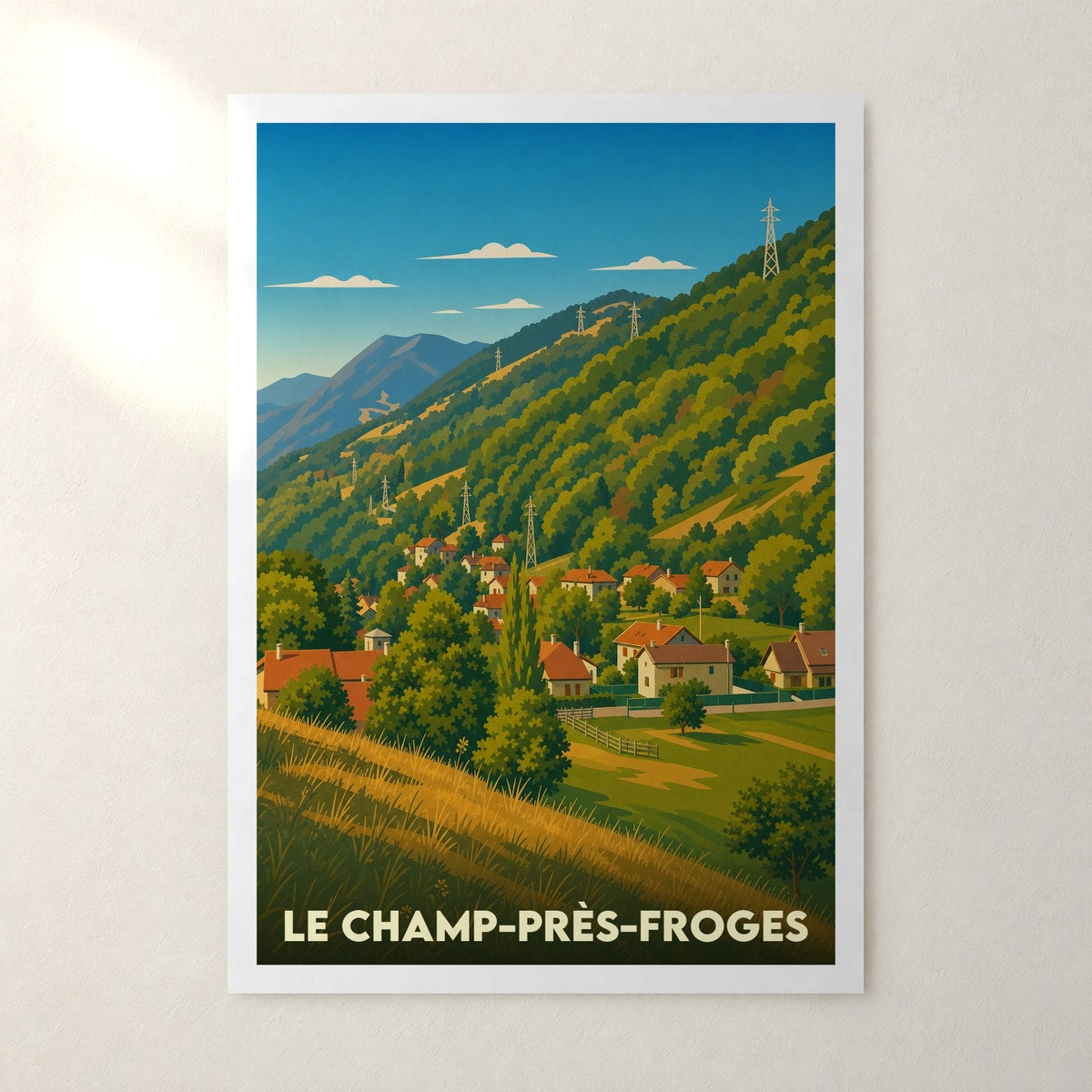 Affiche Le Champ-près-Froges – sans cadre, accrochée au mur