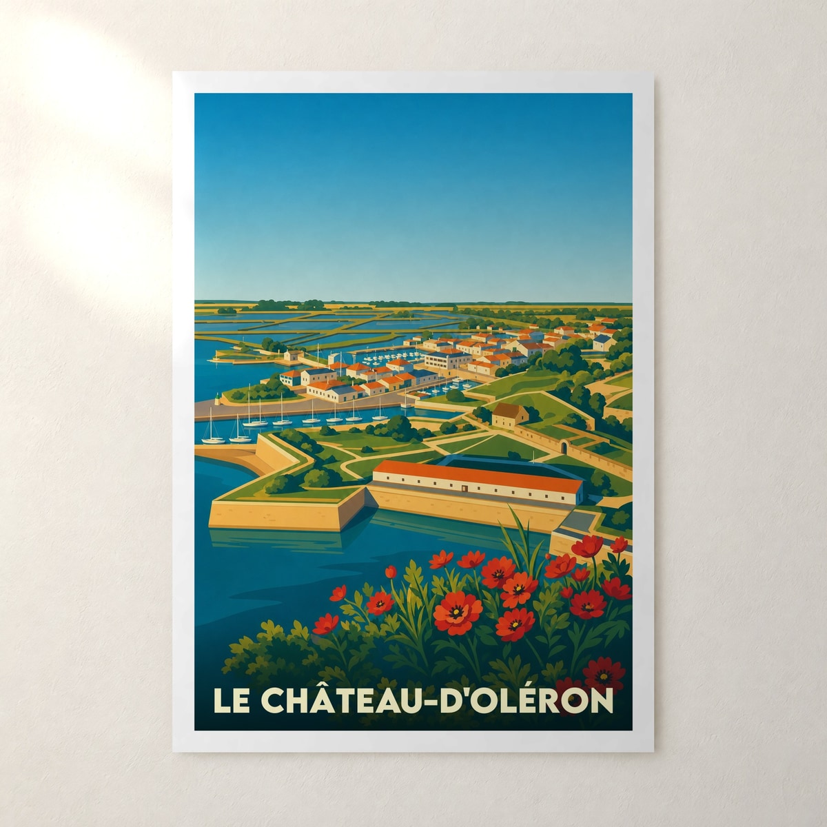 Affiche Le Château-d'Oléron – sans cadre, accrochée au mur