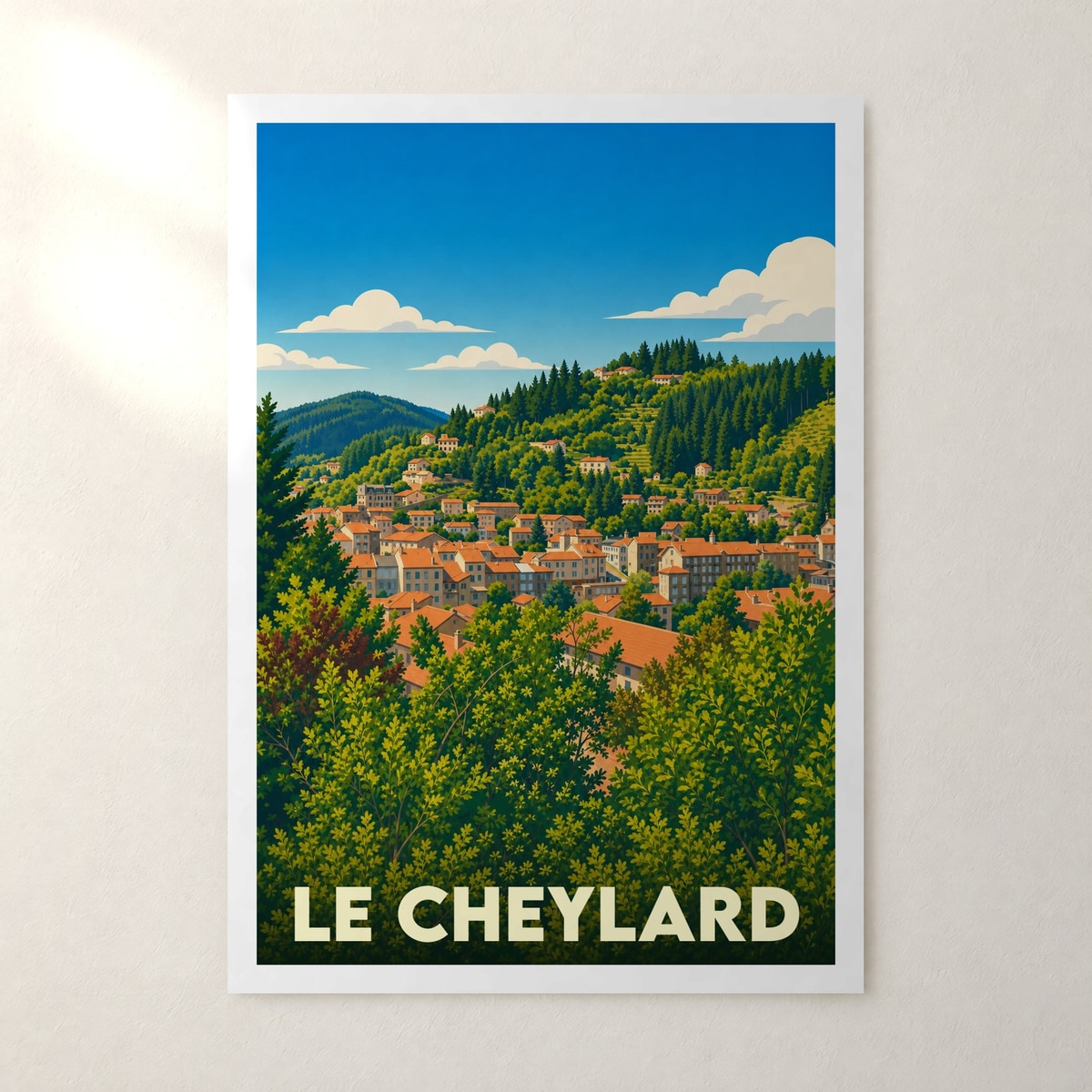 Affiche Le Cheylard – sans cadre, accrochée au mur