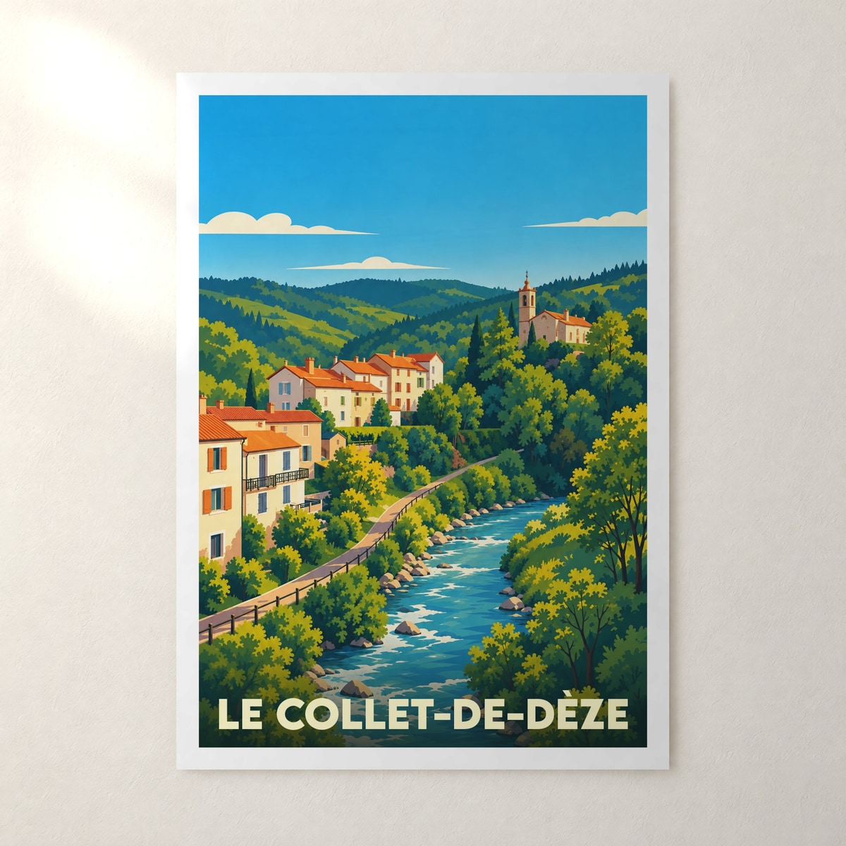 Affiche Le Collet-de-Dèze – sans cadre, accrochée au mur