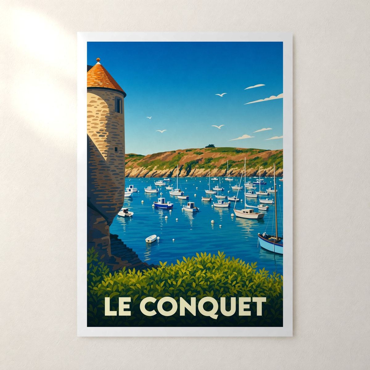 Affiche Le Conquet – sans cadre, accrochée au mur