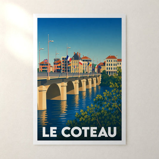 Affiche Le Coteau – sans cadre, accrochée au mur