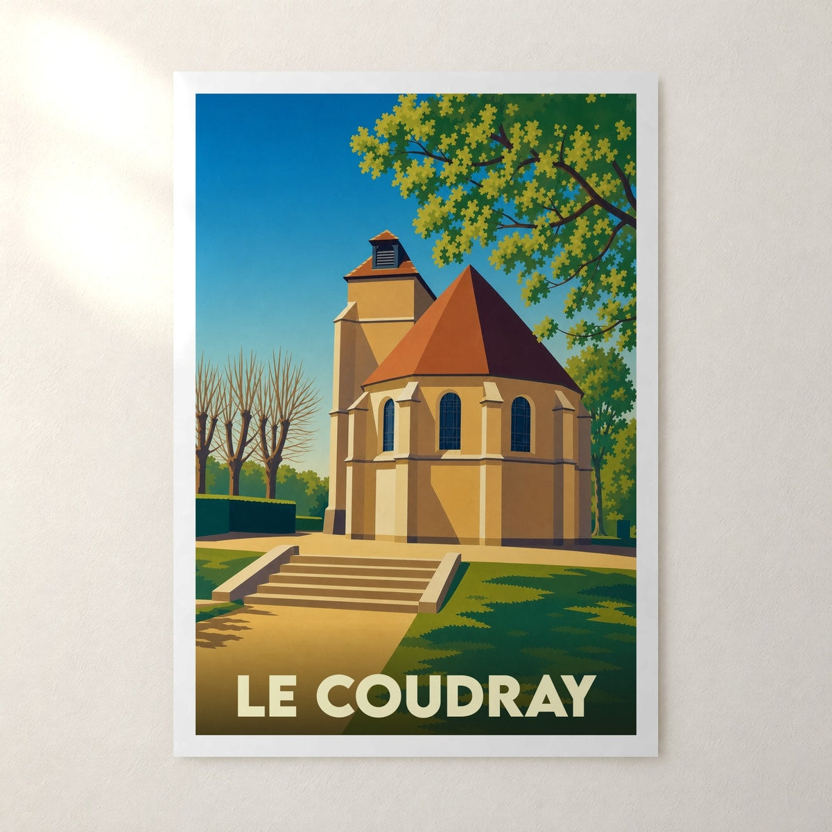 Affiche Le Coudray – sans cadre, accrochée au mur