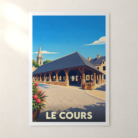 Affiche Le Cours – sans cadre, accrochée au mur