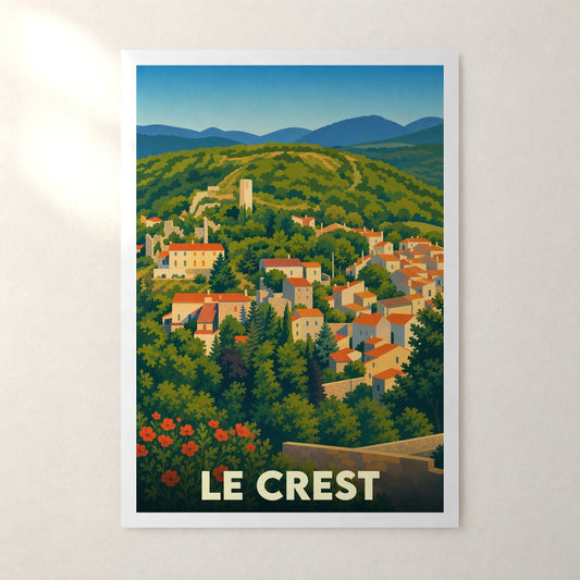 Affiche Le Crest – sans cadre, accrochée au mur