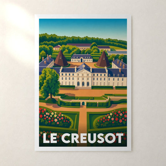 Affiche Le Creusot – sans cadre, accrochée au mur