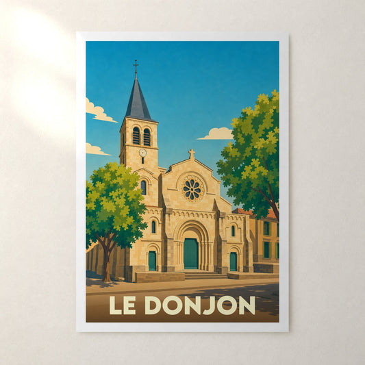 Affiche Le Donjon – sans cadre, accrochée au mur
