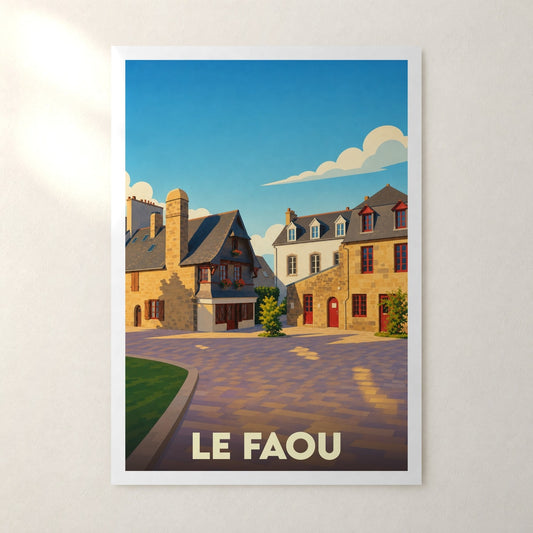 Affiche Le Faou – sans cadre, accrochée au mur