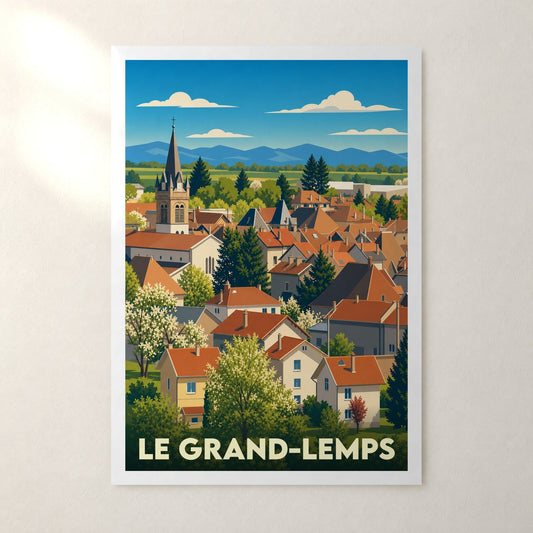 Affiche Le Grand-Lemps – sans cadre, accrochée au mur