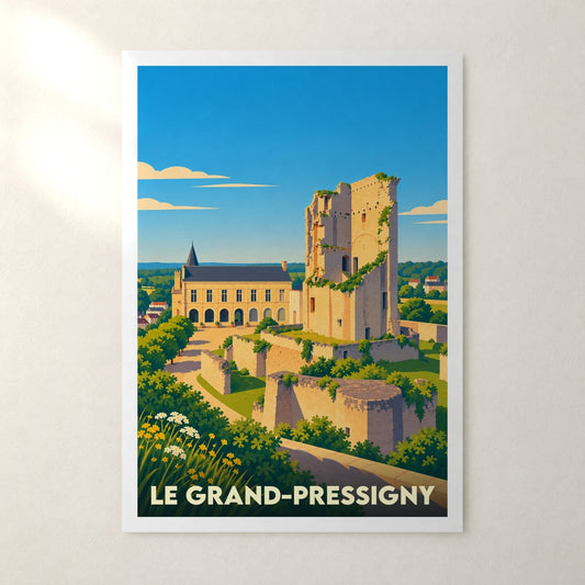 Affiche Le Grand-Pressigny – sans cadre, accrochée au mur
