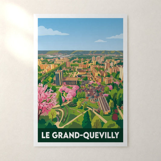 Affiche Le Grand-Quevilly – sans cadre, accrochée au mur
