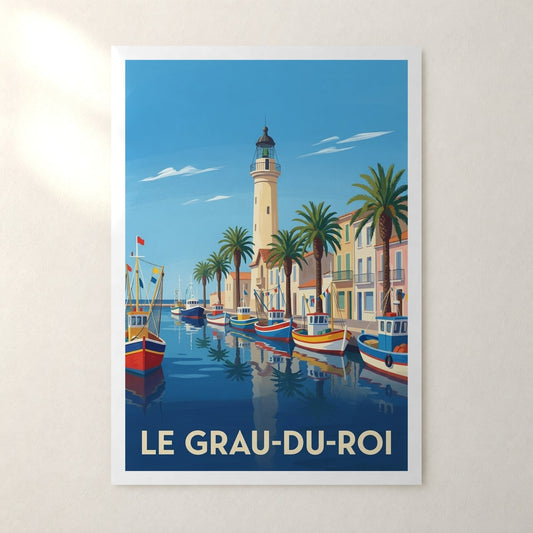 Affiche Le Grau-du-Roi – sans cadre, accrochée au mur