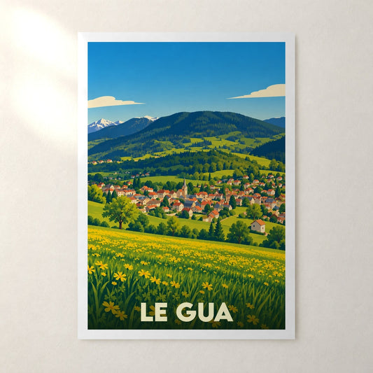 Affiche Le Gua (Isère) – sans cadre, accrochée au mur