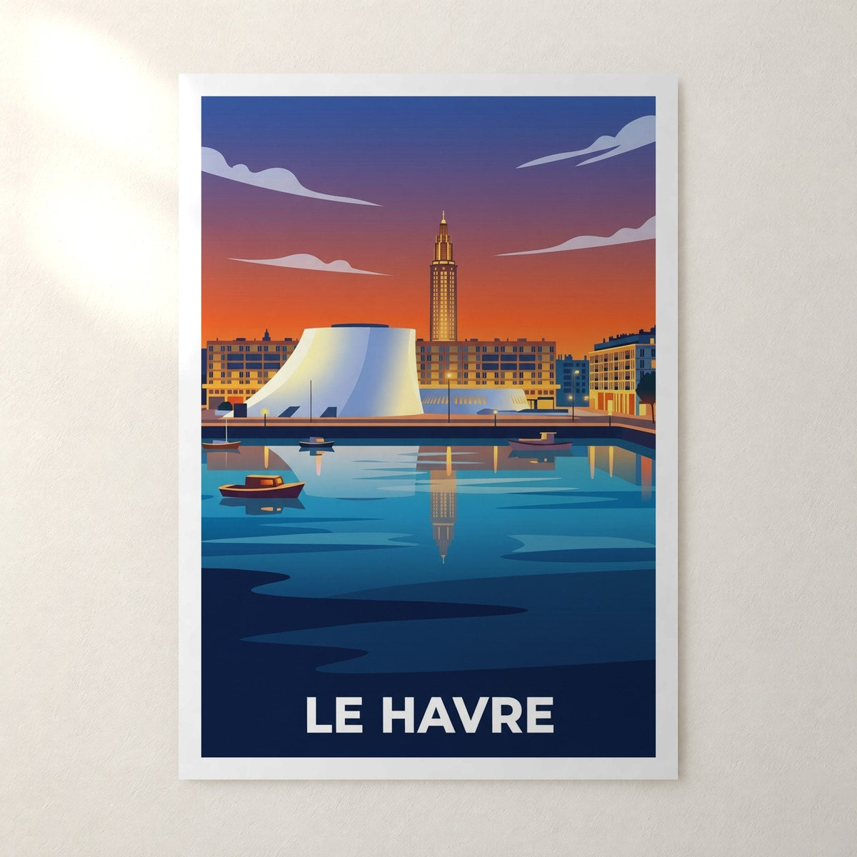 Affiche Le Havre – sans cadre, accrochée au mur