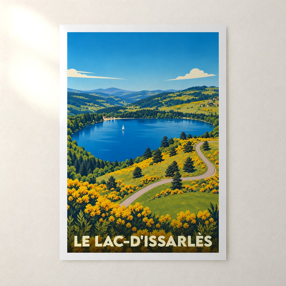 Affiche Le Lac-d'Issarlès – sans cadre, accrochée au mur