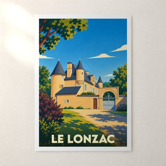 Affiche Le Lonzac – sans cadre, accrochée au mur