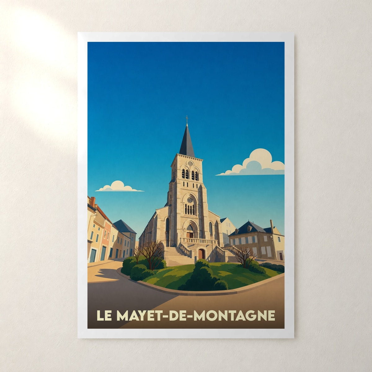 Affiche Le Mayet-de-Montagne – sans cadre, accrochée au mur