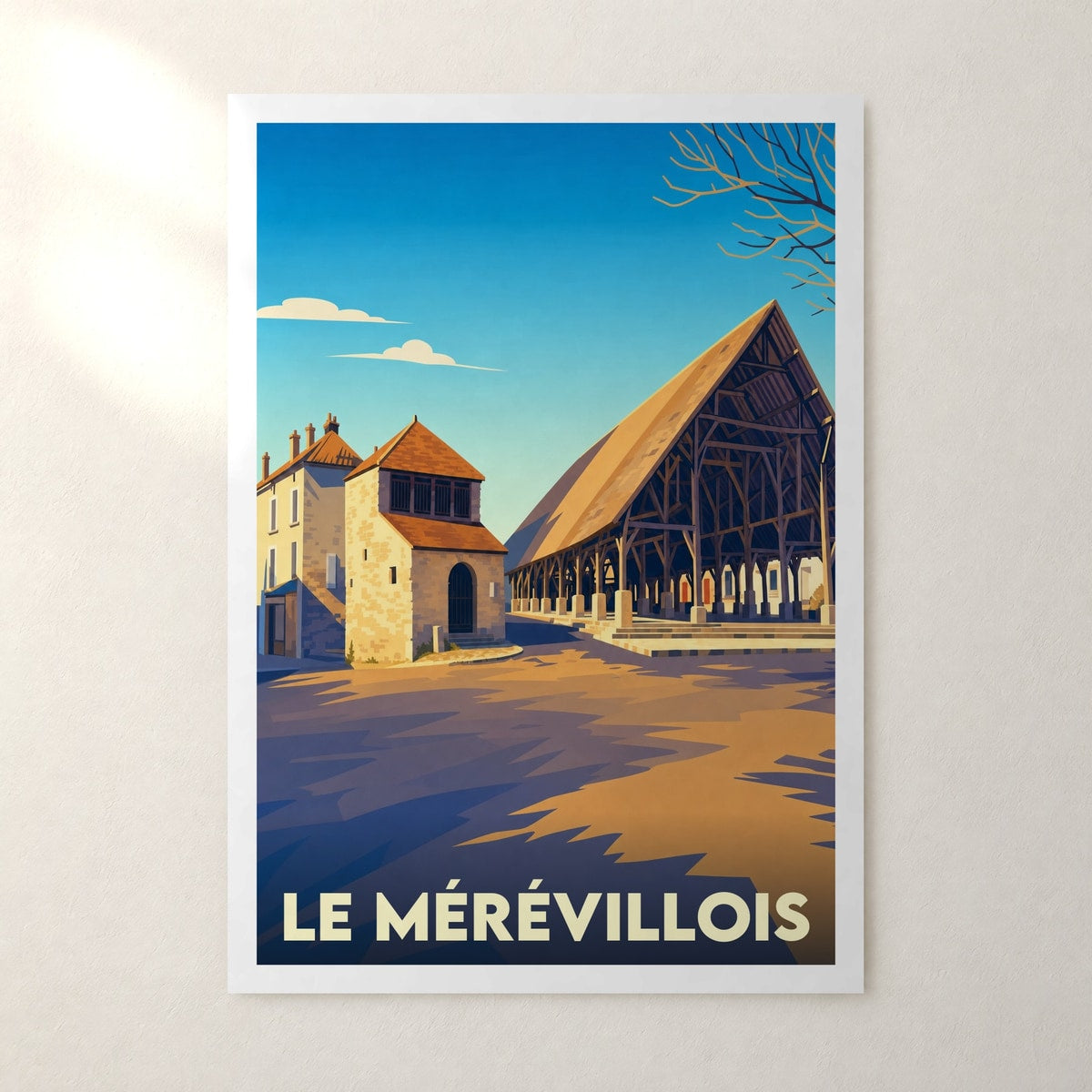 Affiche Le Mérévillois – sans cadre, accrochée au mur