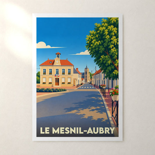 Affiche Le Mesnil-Aubry – sans cadre, accrochée au mur