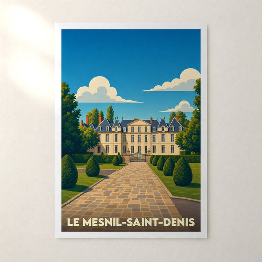 Affiche Le Mesnil-Saint-Denis – sans cadre, accrochée au mur