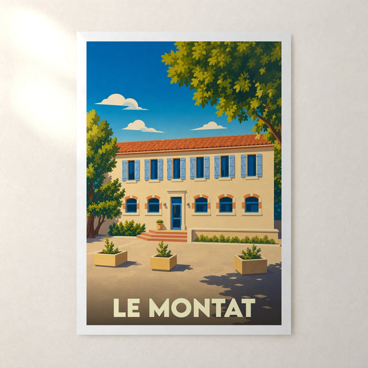 Affiche Le Montat – sans cadre, accrochée au mur