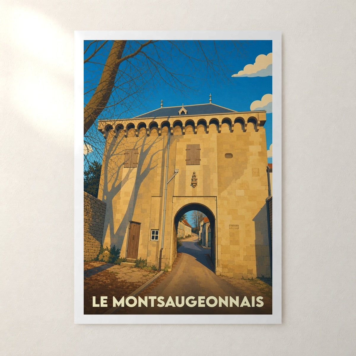 Affiche Le Montsaugeonnais – sans cadre, accrochée au mur
