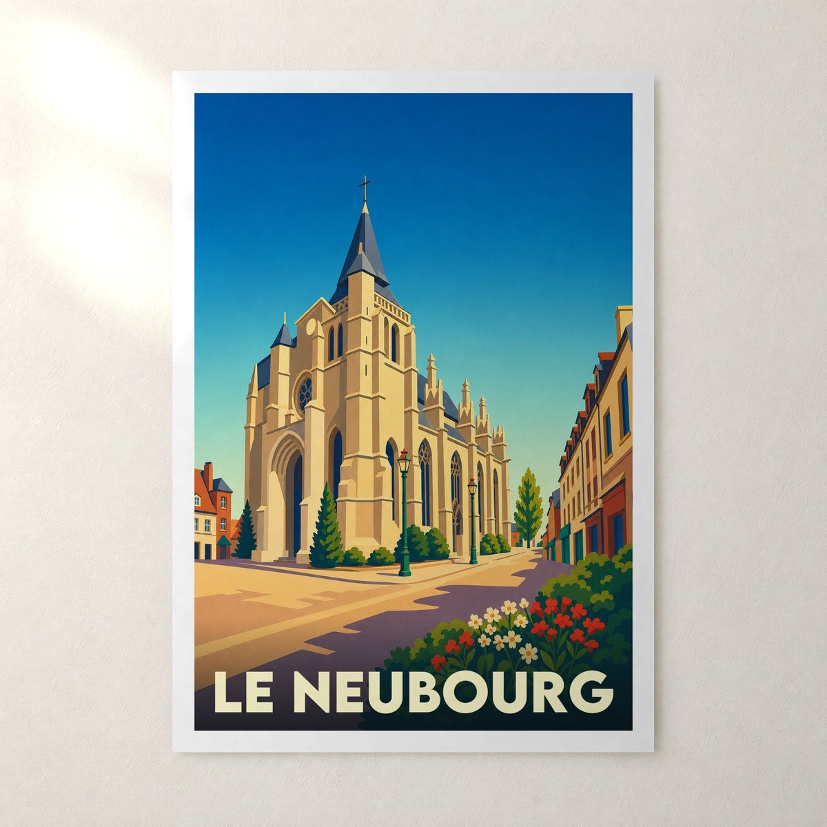 Affiche Le Neubourg – sans cadre, accrochée au mur