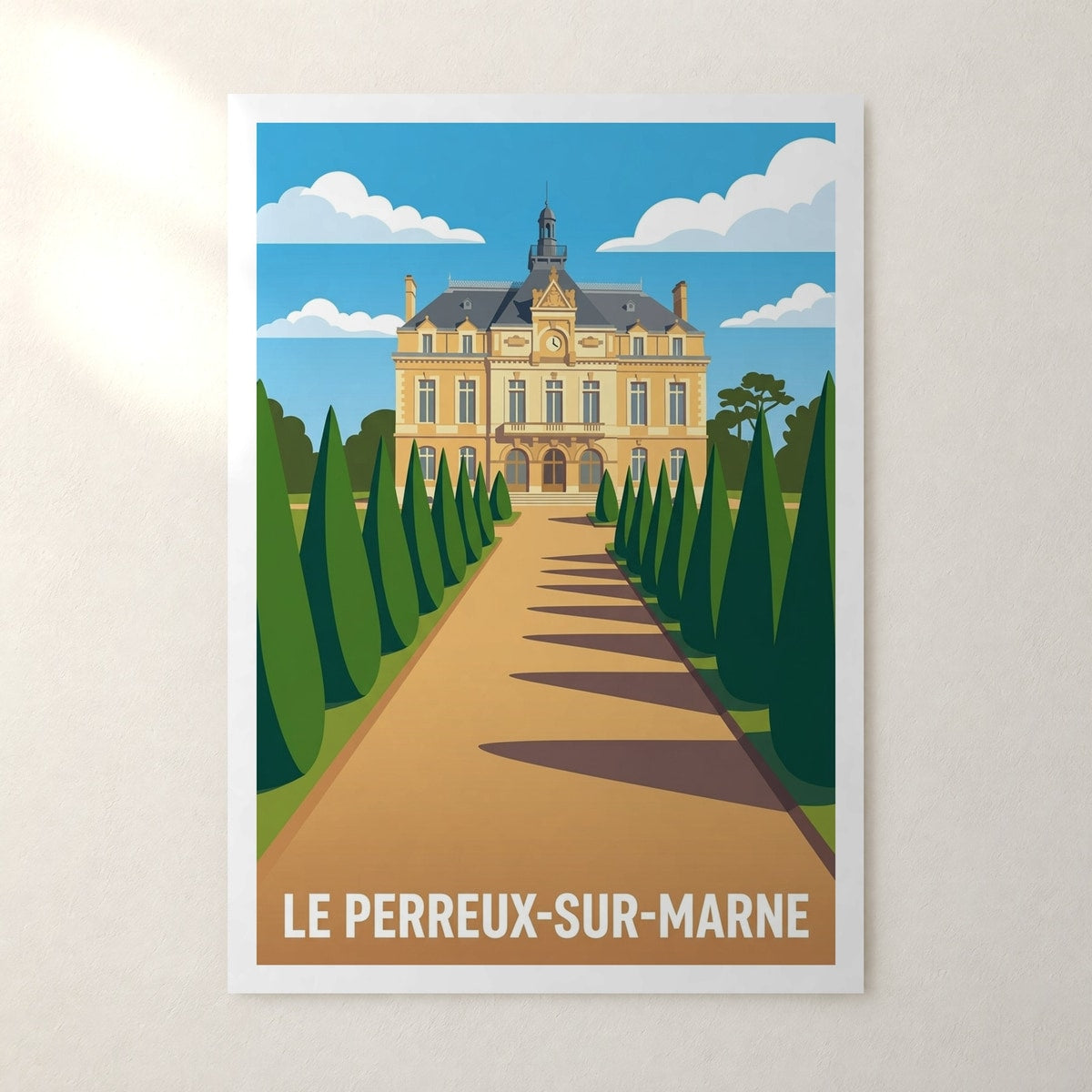 Affiche Le Perreux-sur-Marne – sans cadre, accrochée au mur