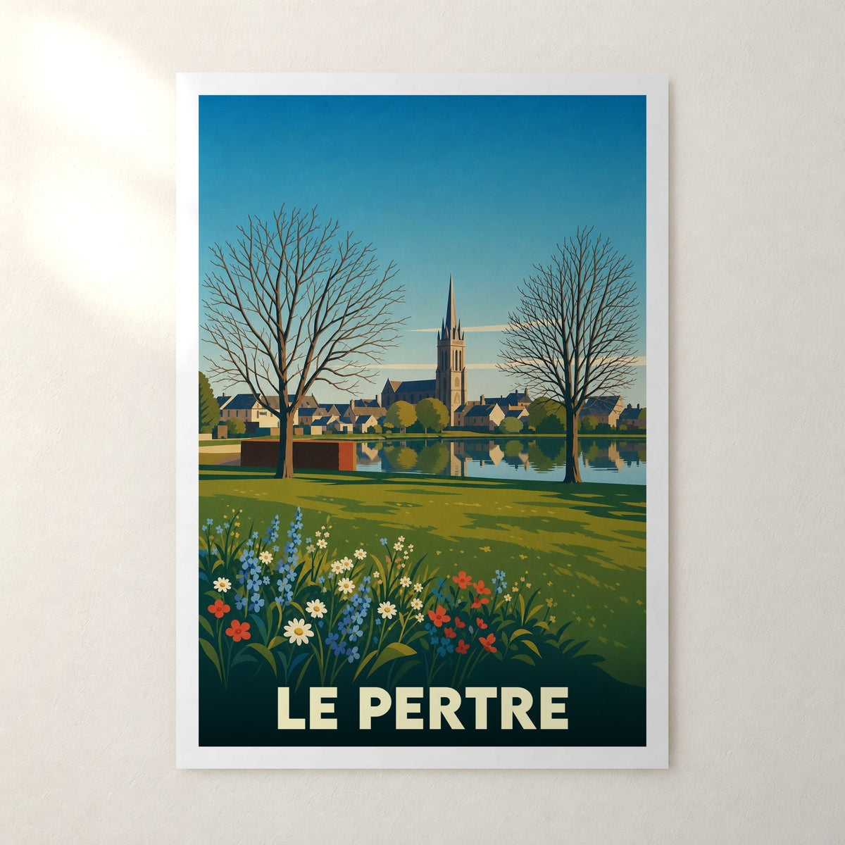 Affiche Le Pertre – sans cadre, accrochée au mur