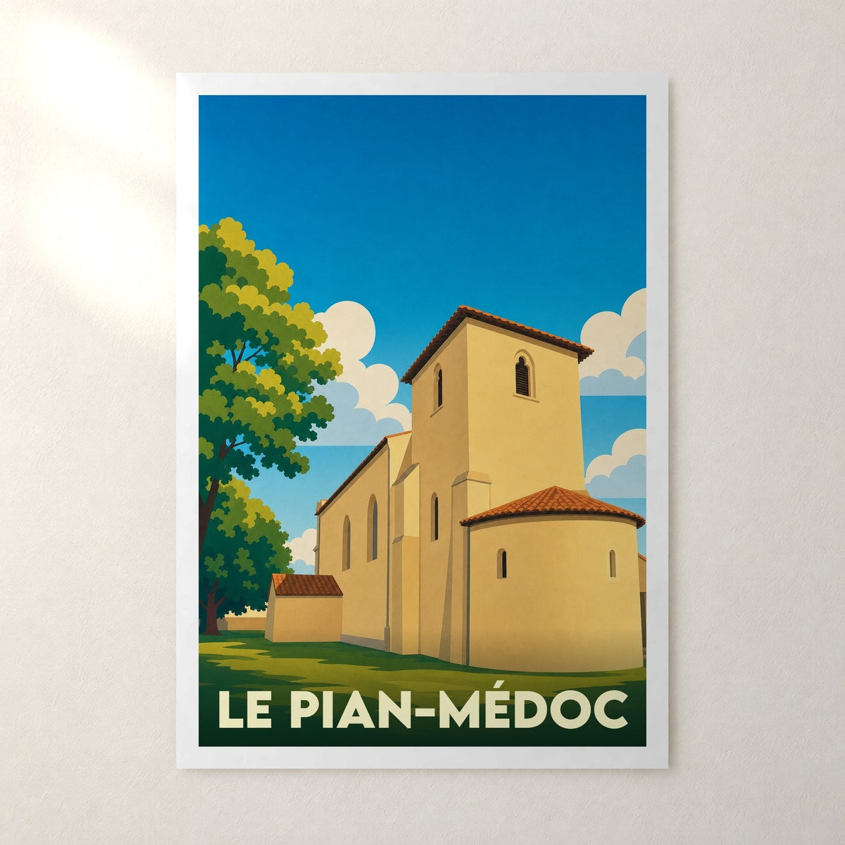 Affiche Le Pian-Médoc – sans cadre, accrochée au mur
