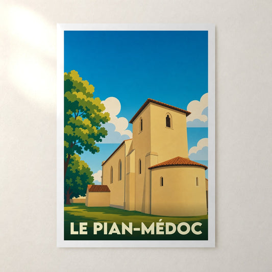 Affiche Le Pian-Médoc – sans cadre, accrochée au mur