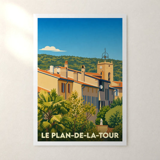 Affiche Le Plan-de-la-Tour – sans cadre, accrochée au mur