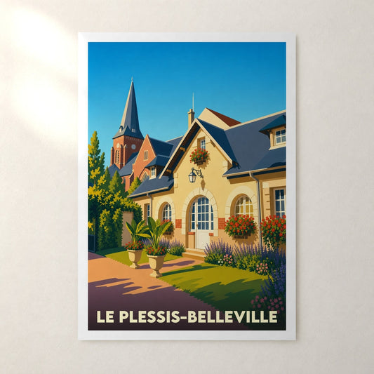Affiche Le Plessis-Belleville – sans cadre, accrochée au mur