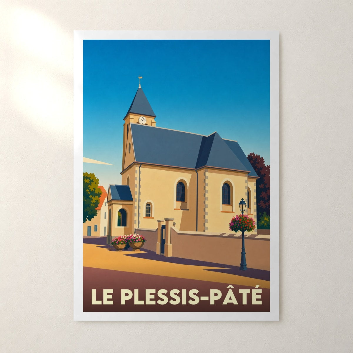 Affiche Le Plessis-Pâté – sans cadre, accrochée au mur