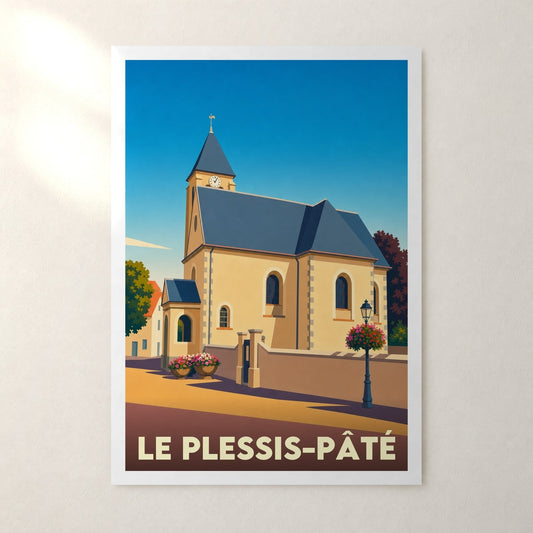 Affiche Le Plessis-Pâté – sans cadre, accrochée au mur