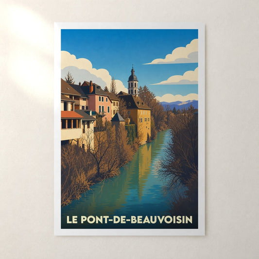 Affiche Le Pont-de-Beauvoisin – sans cadre, accrochée au mur