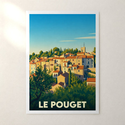 Affiche Le Pouget – sans cadre, accrochée au mur