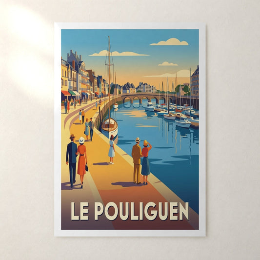 Affiche Le Pouliguen – sans cadre, accrochée au mur