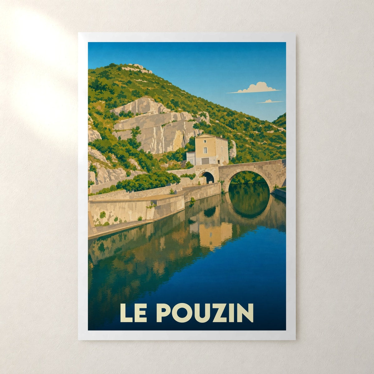 Affiche Le Pouzin – sans cadre, accrochée au mur