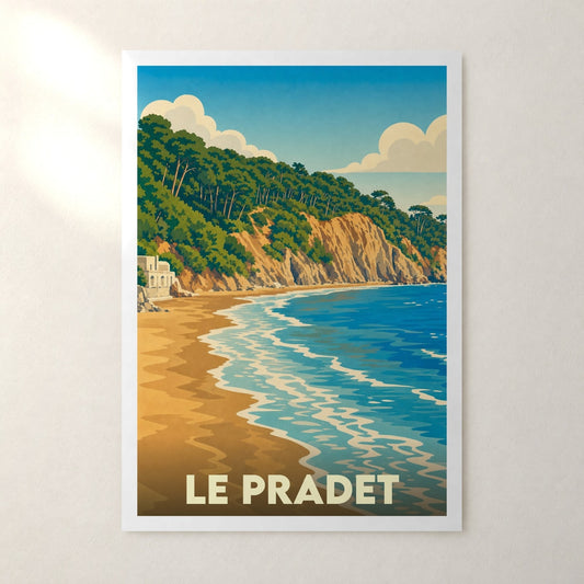 Affiche Le Pradet – sans cadre, accrochée au mur