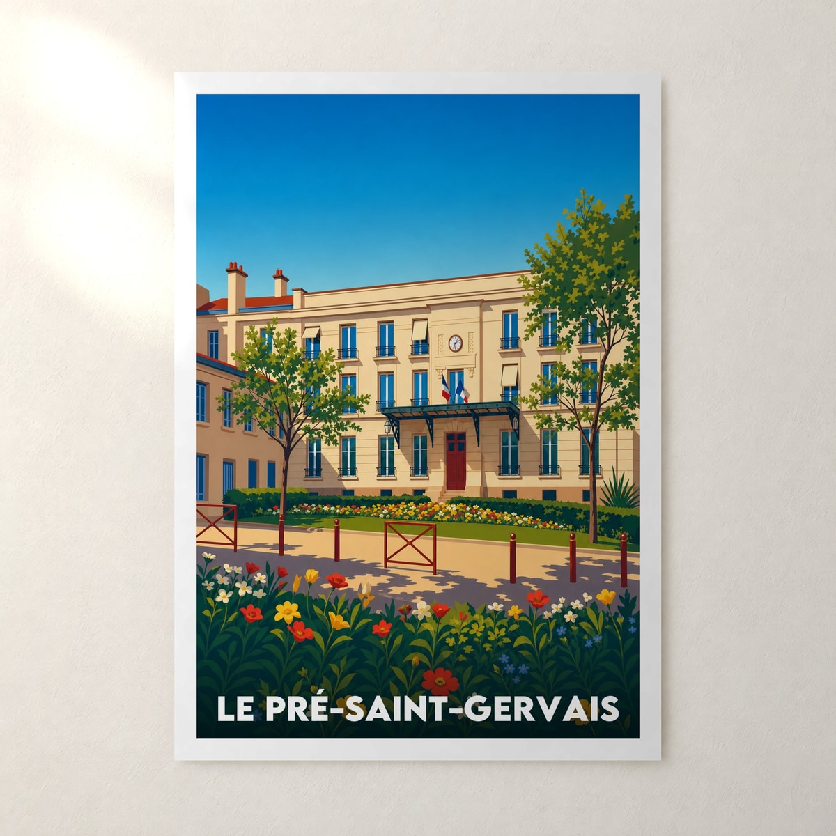 Affiche Le Pré-Saint-Gervais – sans cadre, accrochée au mur