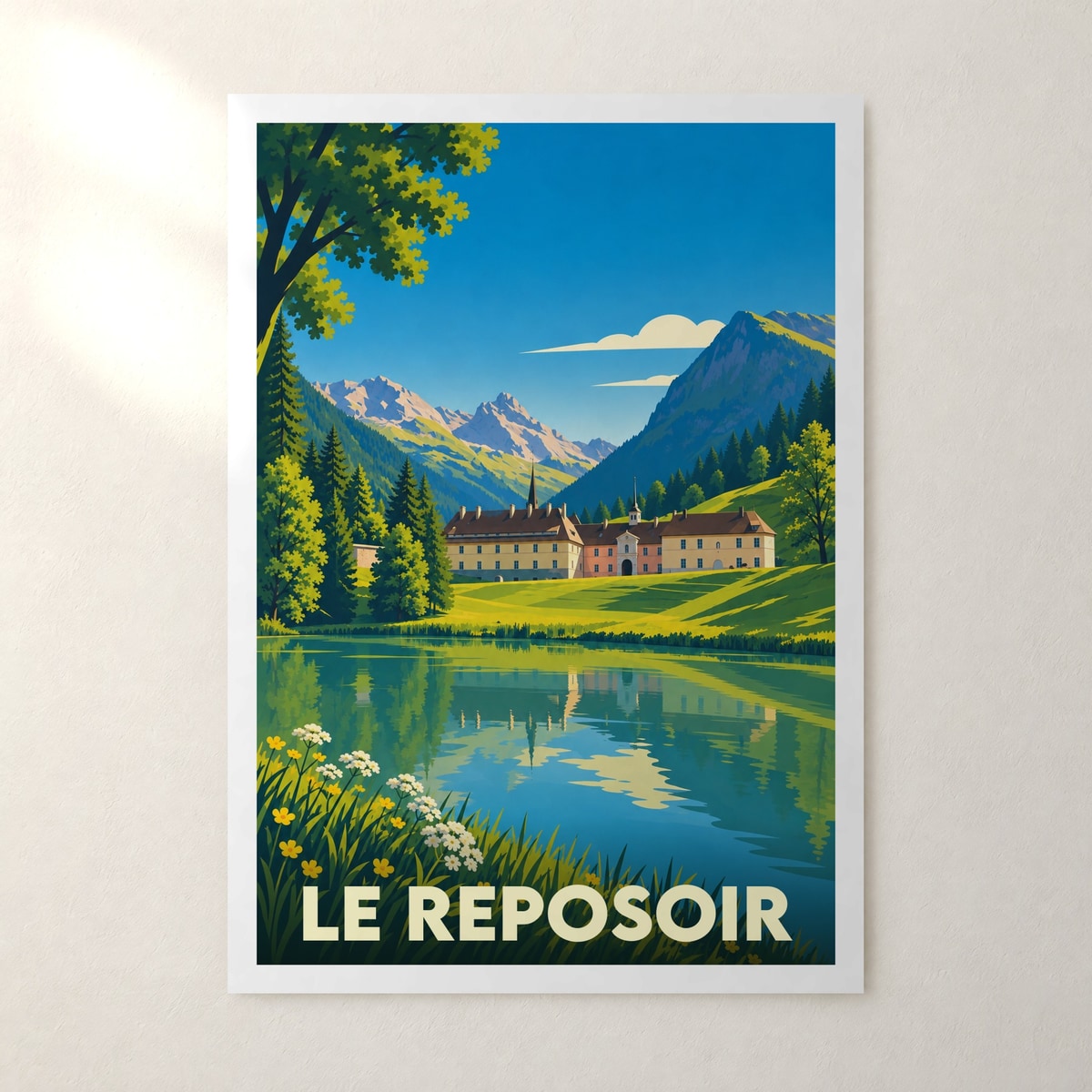 Affiche Le Reposoir – sans cadre, accrochée au mur