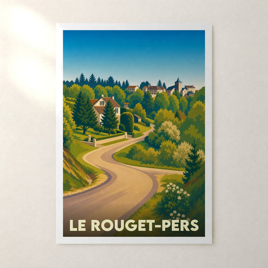 Affiche Le Rouget-Pers – sans cadre, accrochée au mur