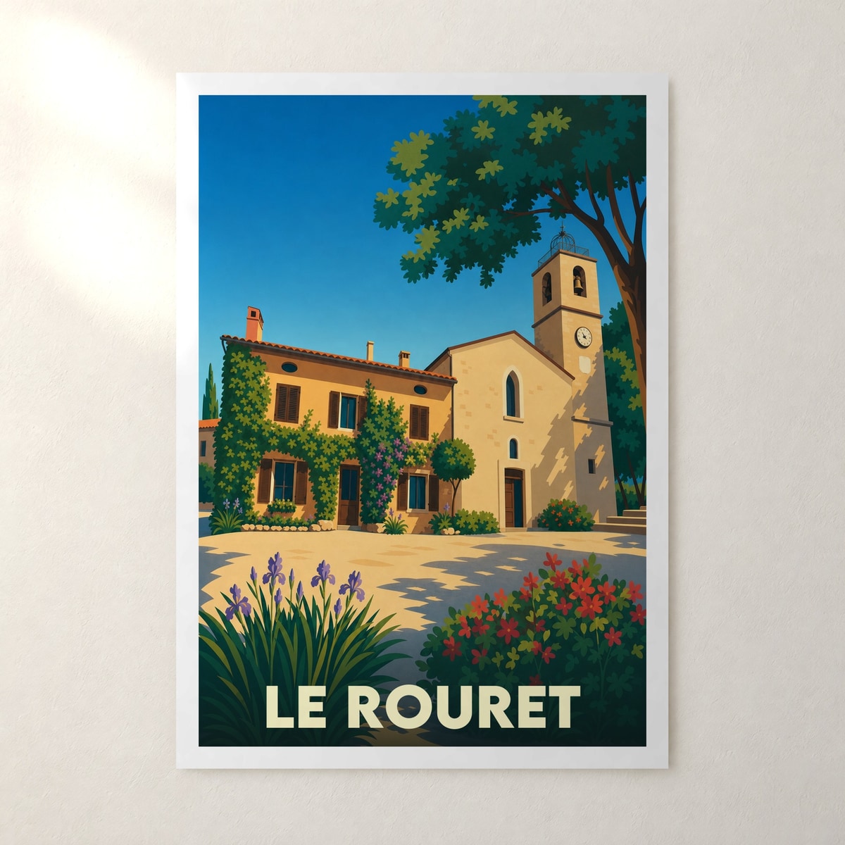 Affiche Le Rouret – sans cadre, accrochée au mur