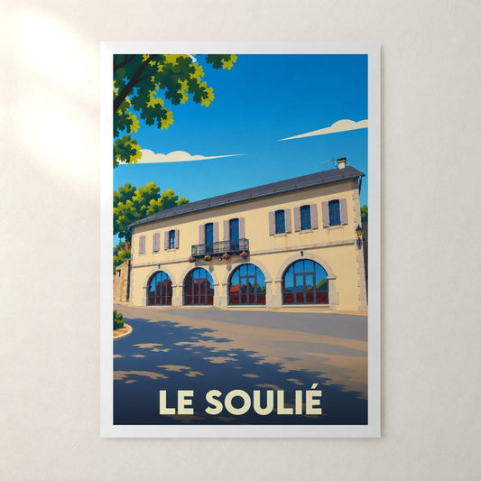 Affiche Le Soulié – sans cadre, accrochée au mur