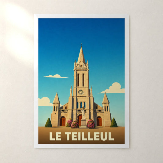 Affiche Le Teilleul – sans cadre, accrochée au mur