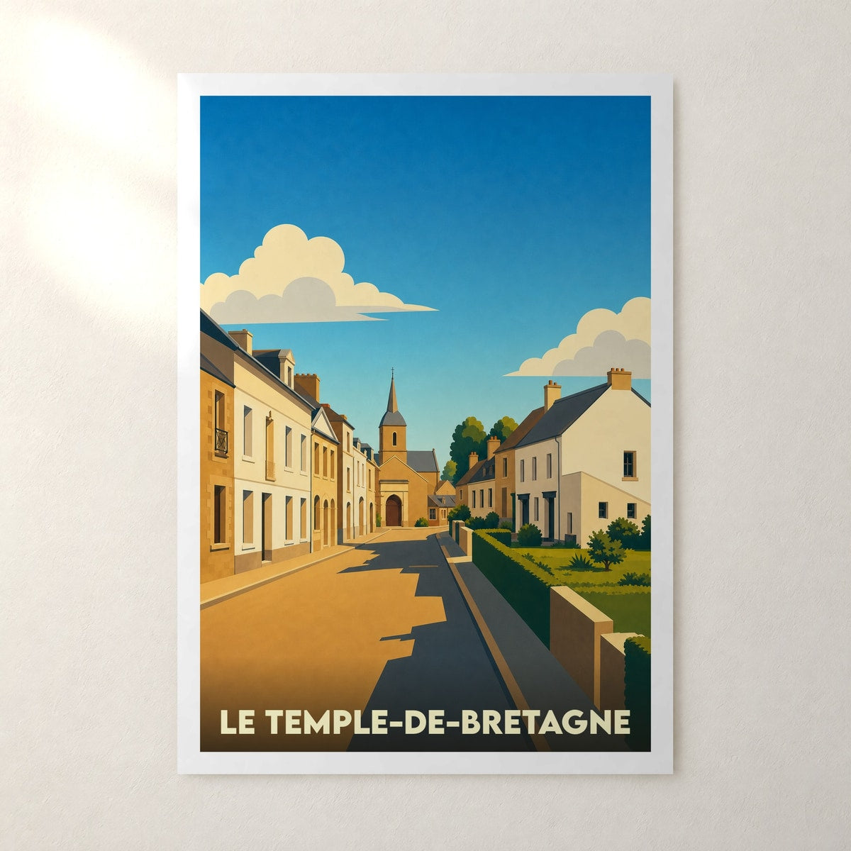 Affiche Le Temple-de-Bretagne – sans cadre, accrochée au mur