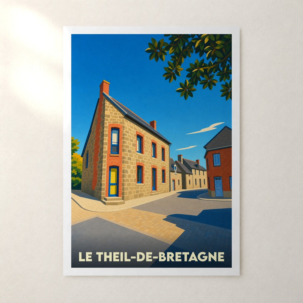 Affiche Le Theil-de-Bretagne – sans cadre, accrochée au mur