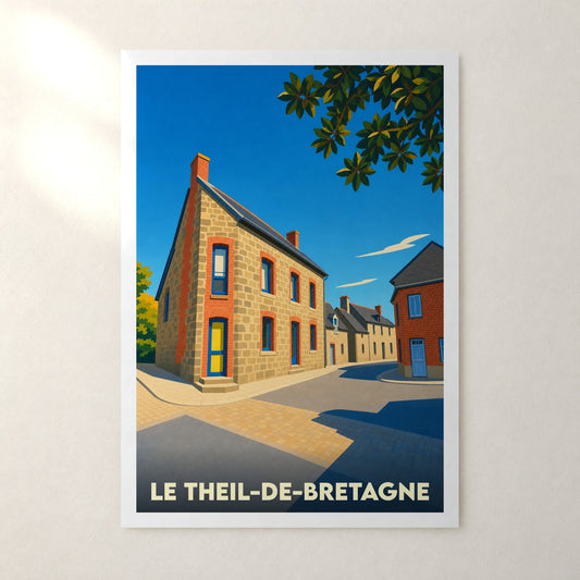 Affiche Le Theil-de-Bretagne – sans cadre, accrochée au mur